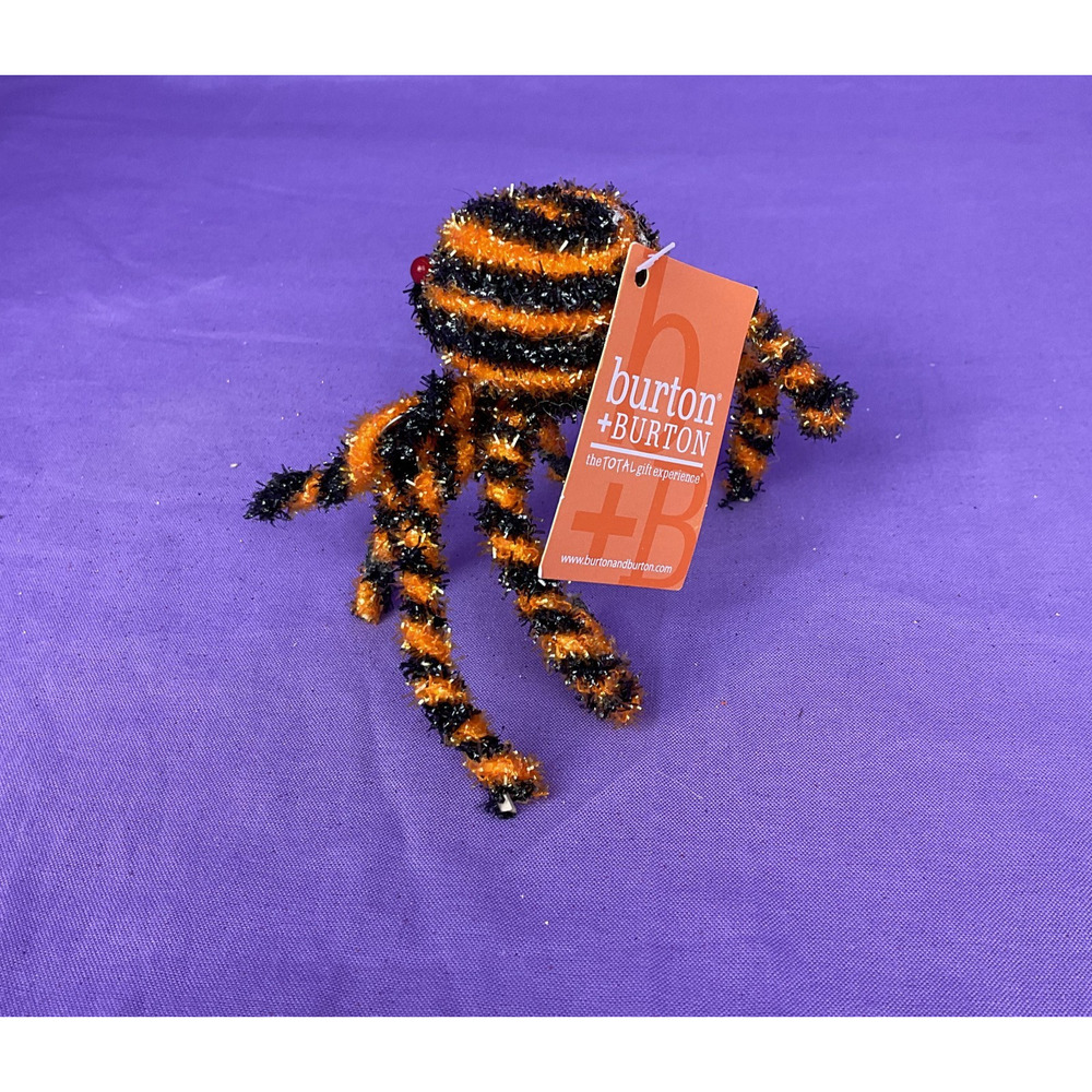 Orange And Black Halloween Spider Home Decor burton + Burton